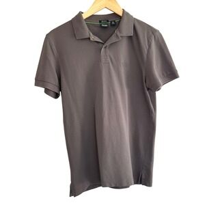 Hugo Boss Pima Cotton Polo Shirt‎ Mens Medium Regular Fit Gray Casual